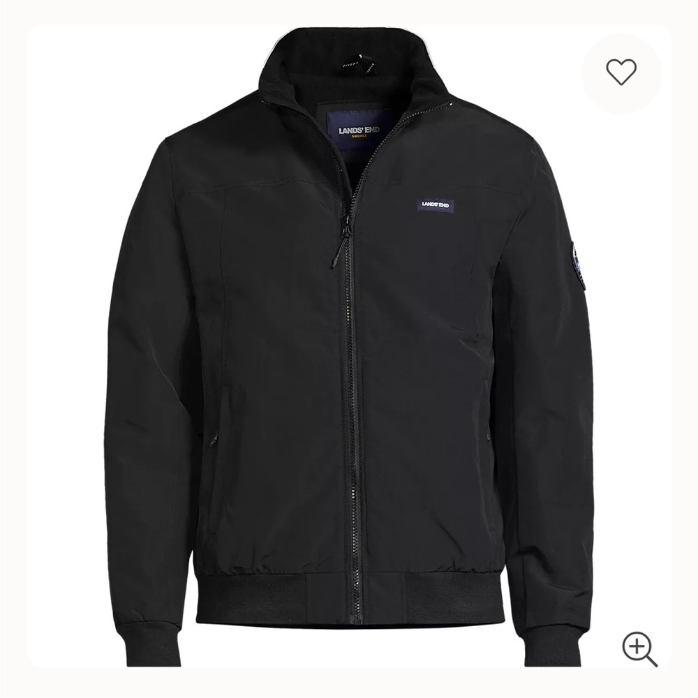 Lands' End Men's Classic Black Squall Waterproof insulated jacket